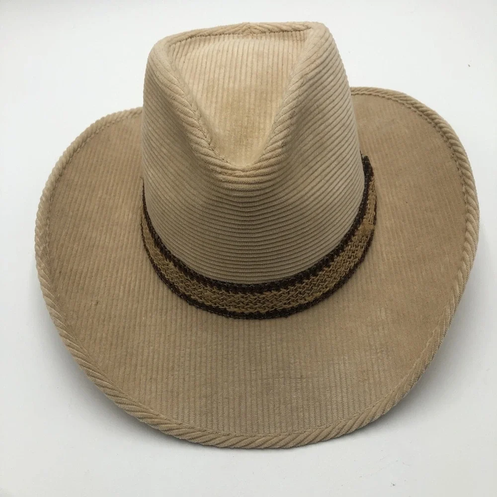 Vintage Cowboy Hat Studs Corduroy Dorfman Pacific Co Oakland Ca Made 7 1/4-7 3/8